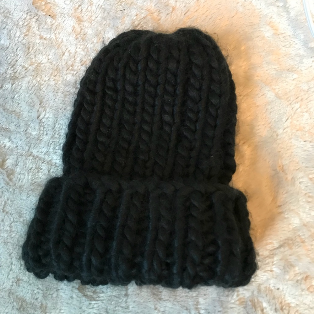 Nastygal super chunky knit black beanie